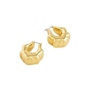 J.Crew Lightweight sculpted hoop earrings in Burnished Gold BN309